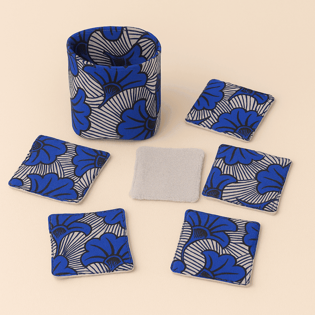 Set lingettes lavables pour bébé + pochons en cire